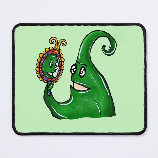 Item preview, cartoon The green scroll looks in the mirror. designed and sold by 236Reel.