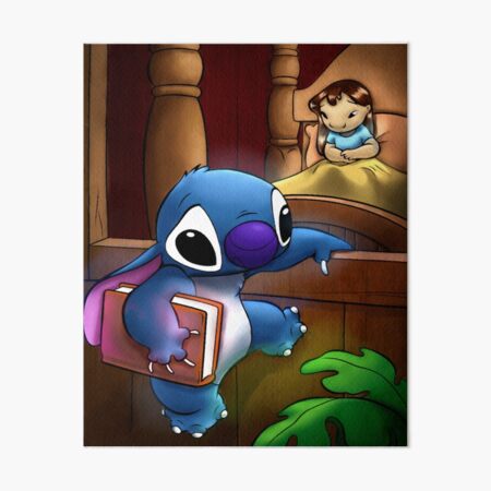 Vista previa del artículo con la obra «Lilo y Stitch», diseñado y vendido por trinkleintelle.