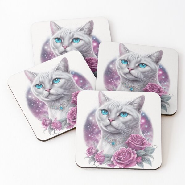 Artikelvorschau, Shimmery White British Shorthair entworfen und verkauft von Nocturne  Paws.