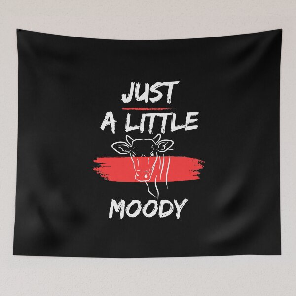 Item preview, Just a little moody | just a little moody cow designed and sold by HStudioPrints.
