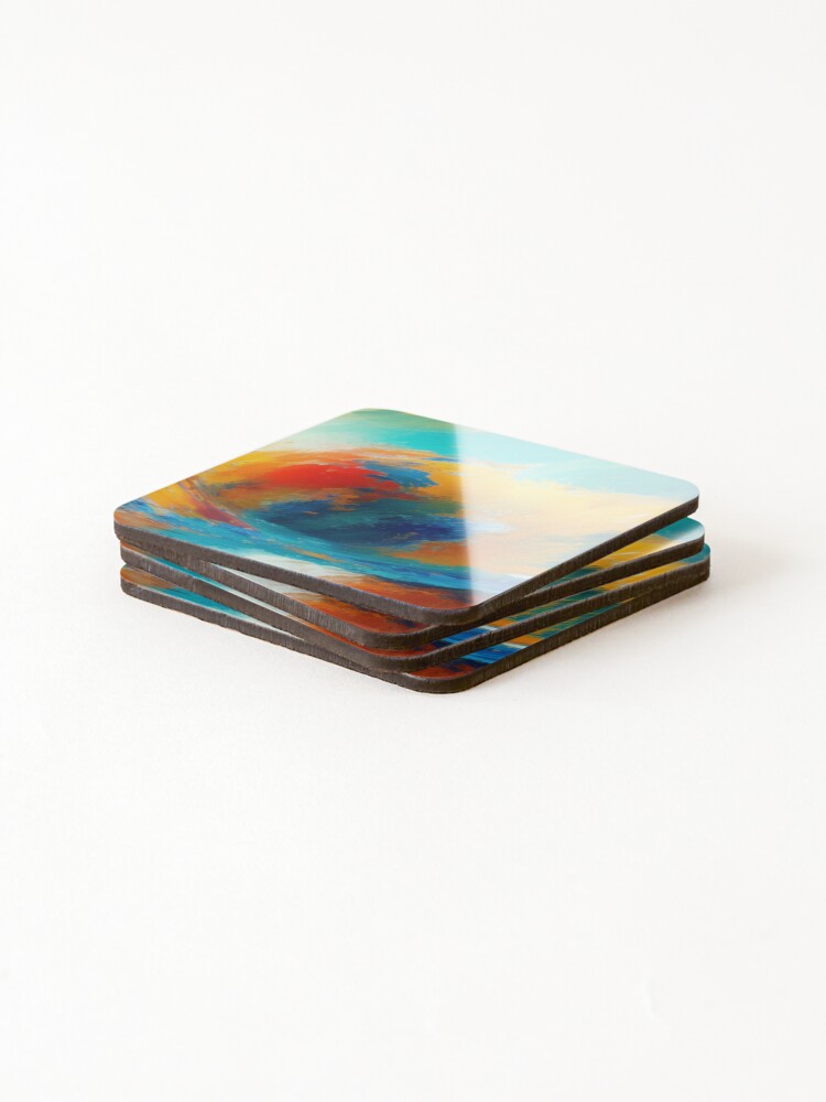Thumbnail 4 of 5, Coasters (Set of 4), Color Explosion designed and sold by magicAI-qtr.