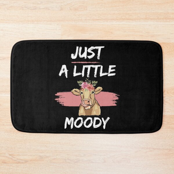 Item preview, Just a little moody | just a little moody cow with flowers designed and sold by HStudioPrints.