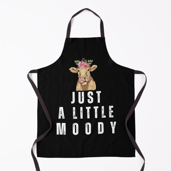 Item preview, Just a little moody | just a little moody cow with flowers designed and sold by HStudioPrints.