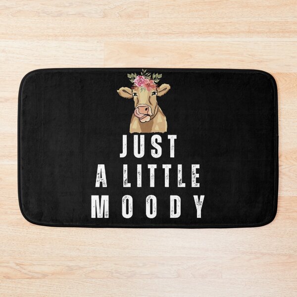 Item preview, Just a little moody | just a little moody cow with flowers designed and sold by HStudioPrints.