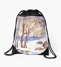 First Snow Drawstring Bag
