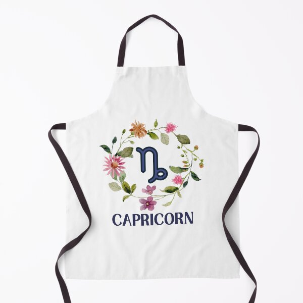 Aperçu de l'œuvre Capricorne Floral Avec Fond Blanc créée et vendue par Hellofriendco.