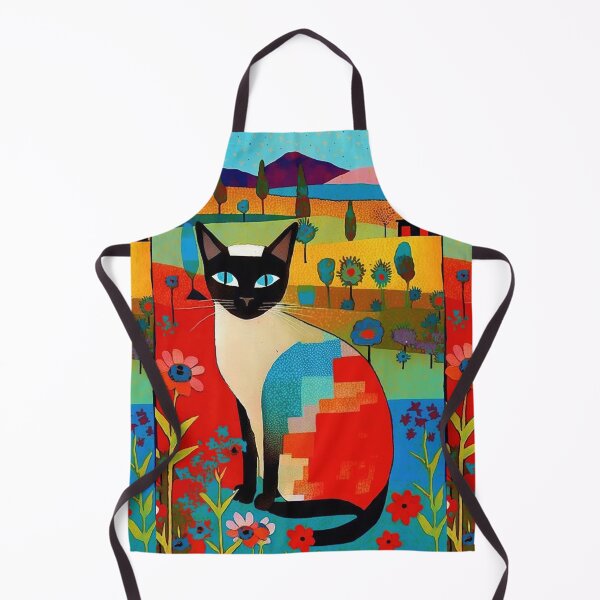 Item preview, Abstract Landscape with Siamese Cat designed and sold by kansaikate.