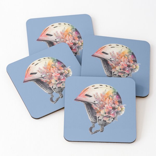 Item preview, Watercolor Floral Skiing Helmet designed and sold by matexka.
