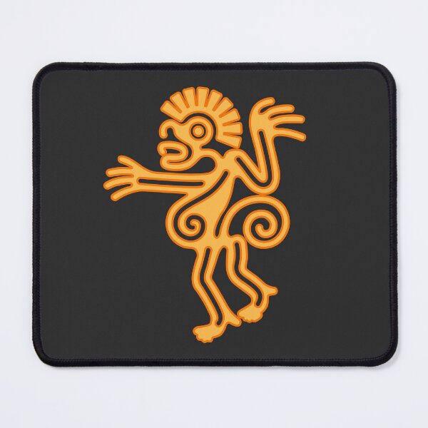 Item preview, Yellow and abstract spider monkey, native to Veracruz Mexico designed and sold by ocelotlcalli.