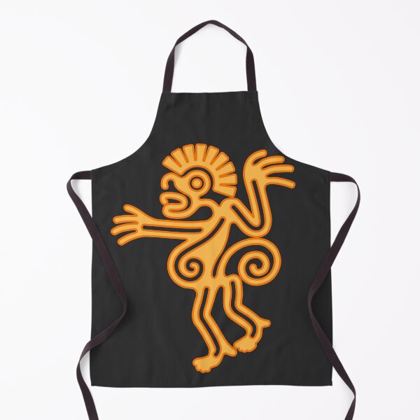 Item preview, Yellow and abstract spider monkey, native to Veracruz Mexico designed and sold by ocelotlcalli.