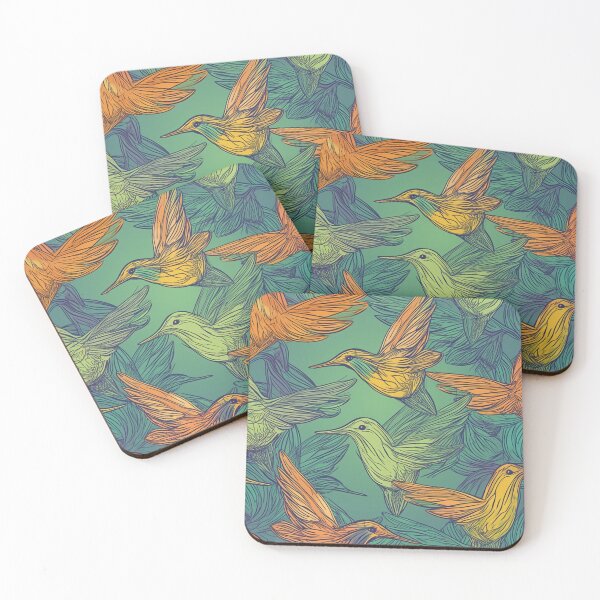 Item preview, Orange and Green Humming Bird Print designed and sold by Krizelle Flores.