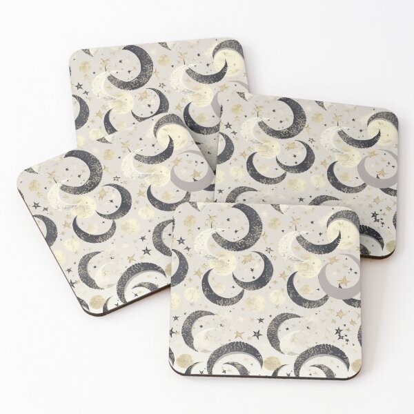 Item preview, Crescent Moon And Stars Print designed and sold by Krizelle Flores.