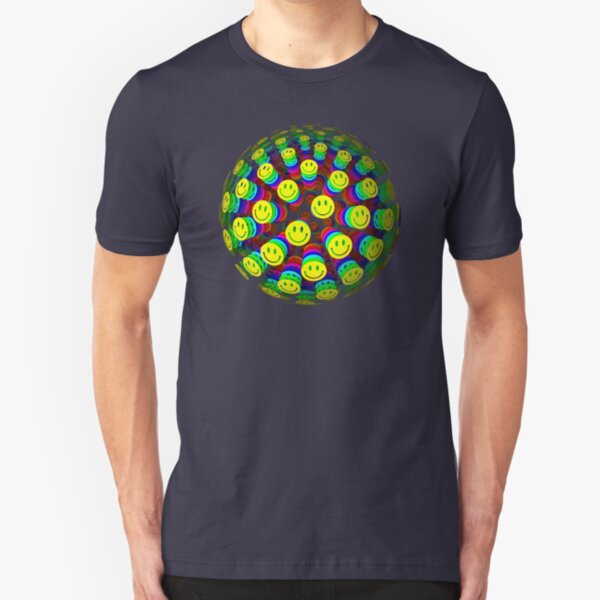 Smiling Happy Faces Slim Fit T-Shirt