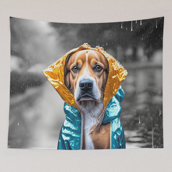 Item preview, Cute Dog in a Rain Coat designed and sold by Elisabeth Lucas.