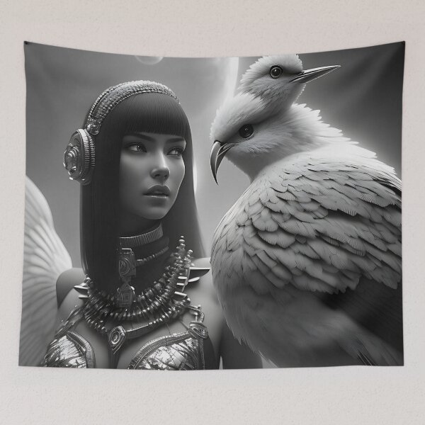 Item preview, "Ariel"  Avian Female With Her Pet "Orthros" designed and sold by derrickher.