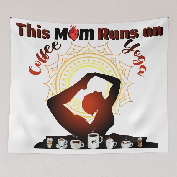 Item preview, This Mom Runs On Coffee And Yoga designed and sold by Artista-shop.
