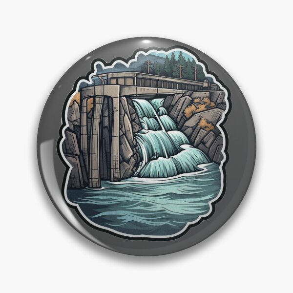 Item preview, Dam bridge over rushing wasterfall designed and sold by dirminxiia.
