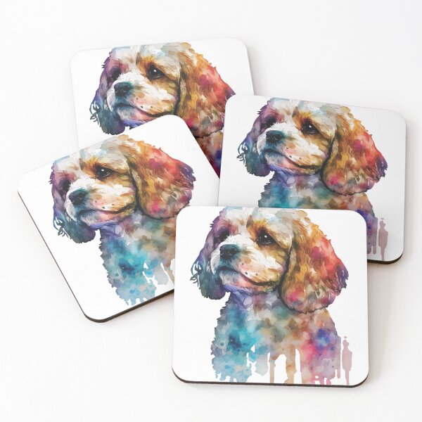 Item preview, A Watercolor of a Cavapoo - Boho Animals designed and sold by GVRDesign.