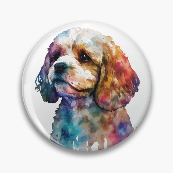 Item preview, A Watercolor of a Cavapoo - Boho Animals designed and sold by GVRDesign.