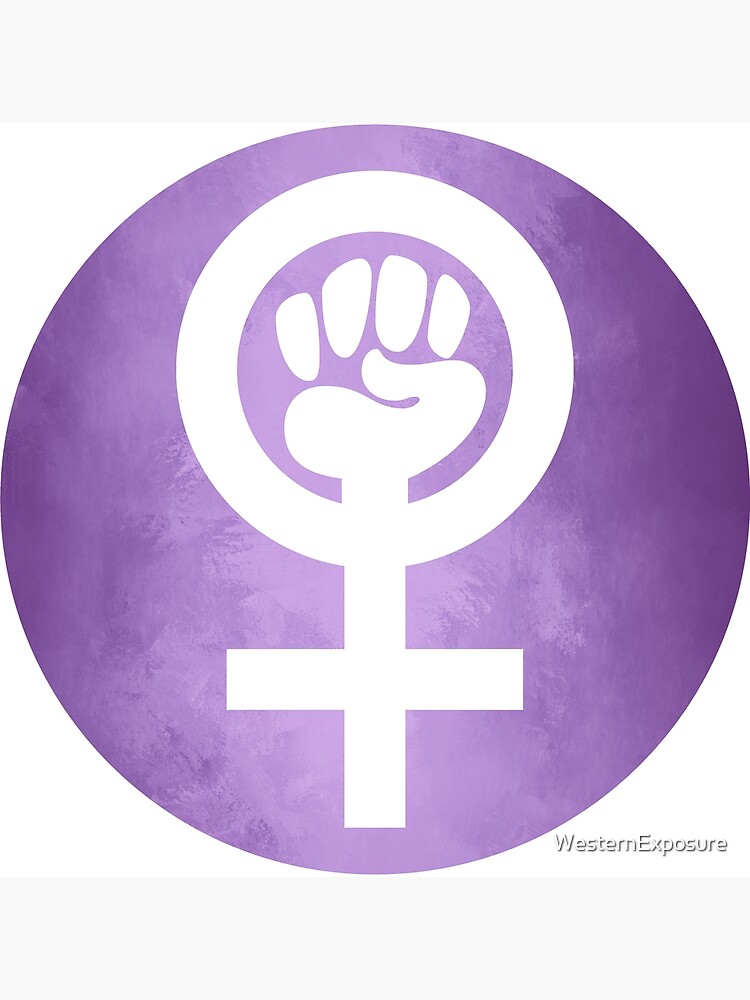 Tarjetas de felicitación «Símbolo feminista con puño (blanco sobre fondo  violeta)» de WesternExposure | Redbubble