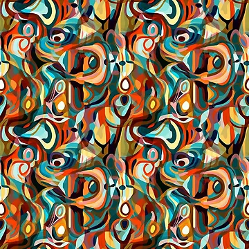 Artwork thumbnail, Colorful Abstract Pattern by Krizelle Flores