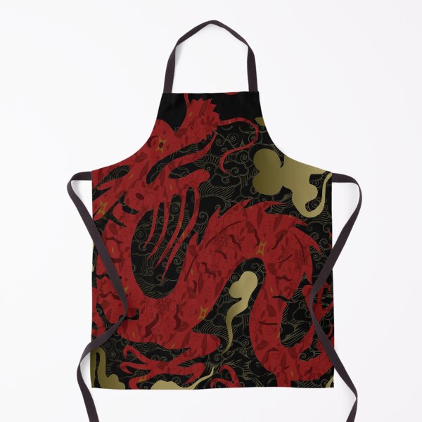 Item preview, Chinese red dragon seal with floral and cloud pattern designed and sold by LiberaCaballo.