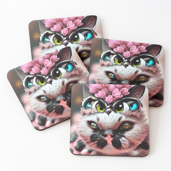 Item preview, Cat Snake Pink with classical glasses designed and sold by Canala77.