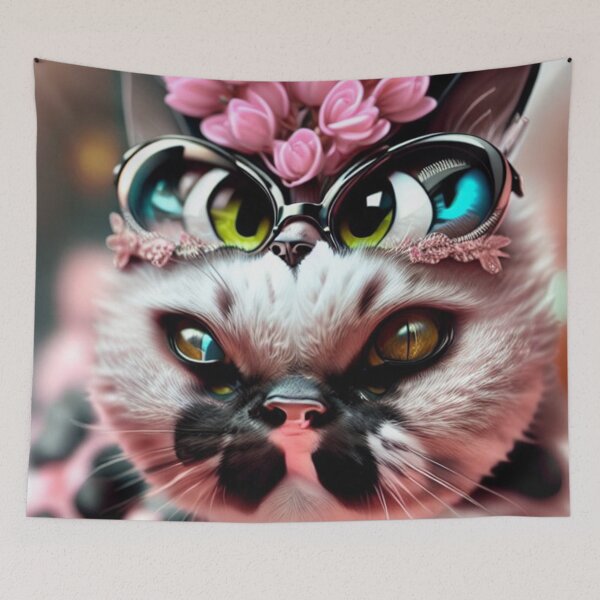 Item preview, Cat Snake Pink with classical glasses designed and sold by Canala77.