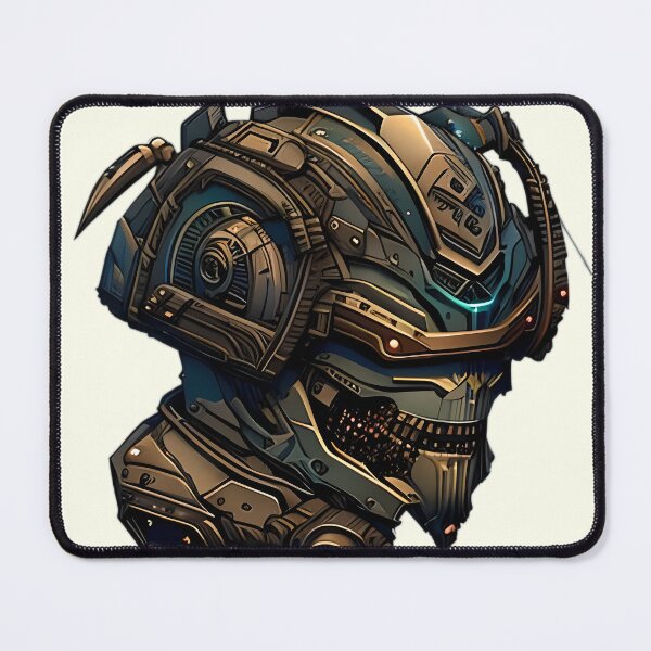 Item preview, The Synthesis of Man and Machine - A Skull with a Futuristic Helmet designed and sold by GalihDA.
