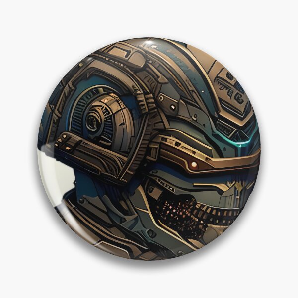Item preview, The Synthesis of Man and Machine - A Skull with a Futuristic Helmet designed and sold by GalihDA.