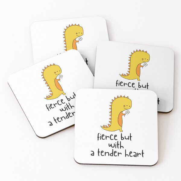 Item preview, Fierce But With A Tender Heart - Cute Dinosaur Holding A Daisy designed and sold by TrippyHistory.