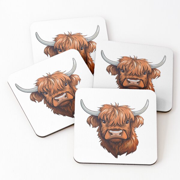 Item preview, Cute Highland Cow Cartoon designed and sold by PixelVibes.