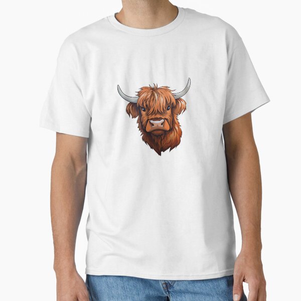 Item preview, Cute Highland Cow Cartoon designed and sold by PixelVibes.