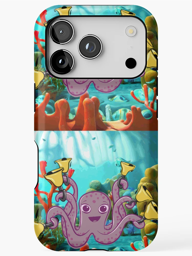 Thumbnail 1 of 4, iPhone Case, Octopus Handbell Ringer In The Sea designed and sold by SubtleSplit.