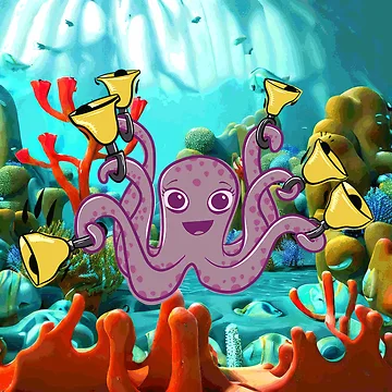 Artwork thumbnail, Octopus Handbell Ringer In The Sea by SubtleSplit
