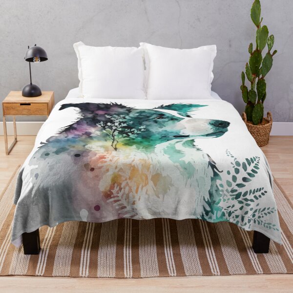 Item preview, A Watercolor of a Border Collie - Boho Animals designed and sold by GVRDesign.