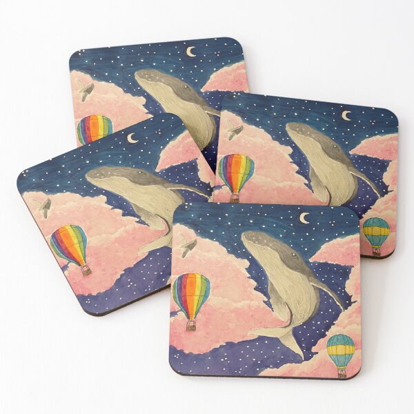 Item preview, Dreamy Flying Whales designed and sold by NikaIllustrates.