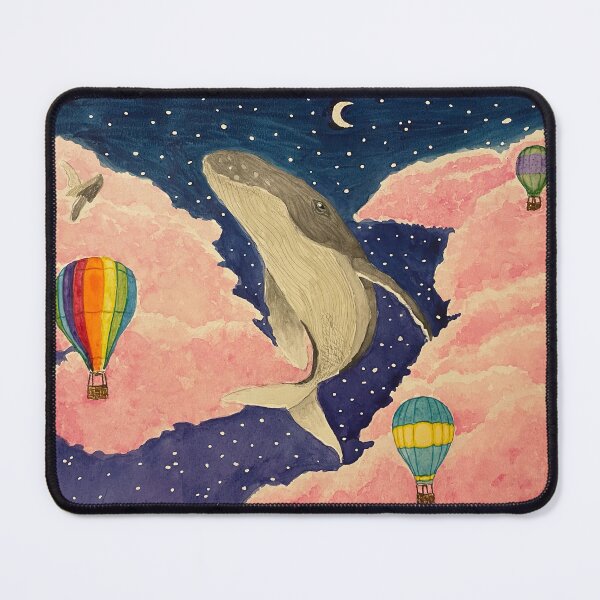 Item preview, Dreamy Flying Whales designed and sold by NikaIllustrates.