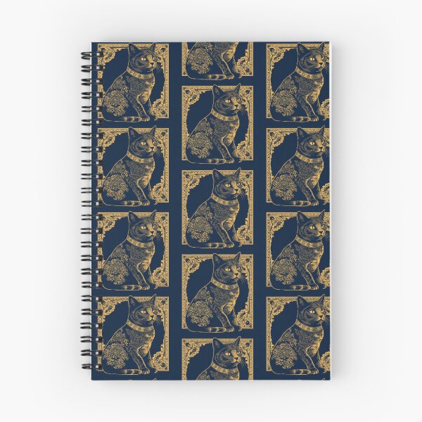 Item preview, Vintage Feline Blocks - Timeless Art Nouveau Cat Print designed and sold by EndlessTextures.