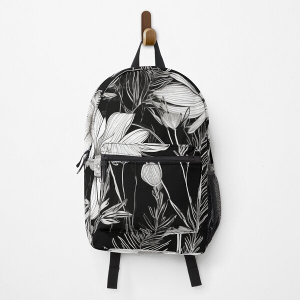 Item preview, Black and White Floral Print designed and sold by Krizelle Flores.
