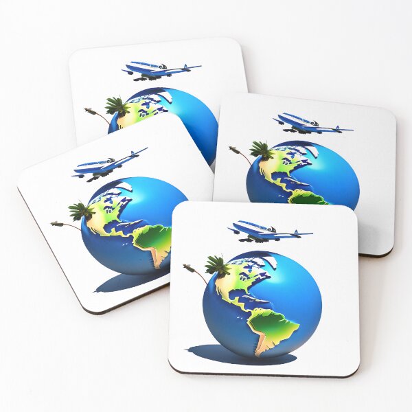 Item preview, Airplane flying over the world designed and sold by mtamri.