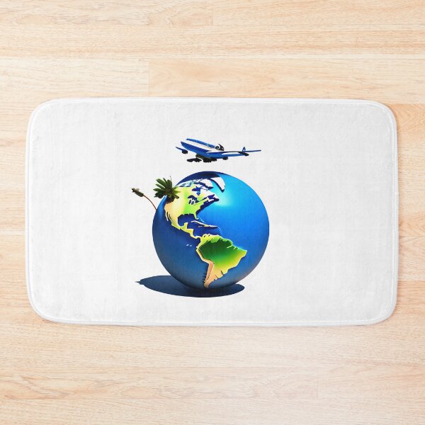 Artikelvorschau, Airplane flying over the world entworfen und verkauft von mtamri.