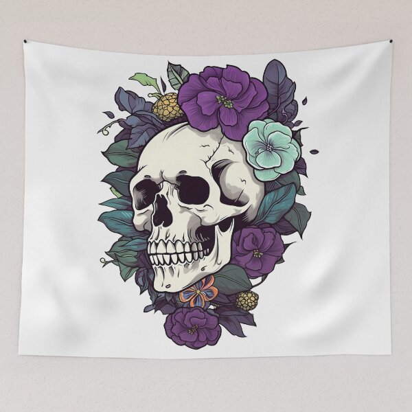 Item preview, Skull And Flowers 3 designed and sold by Patrick Brodeur.