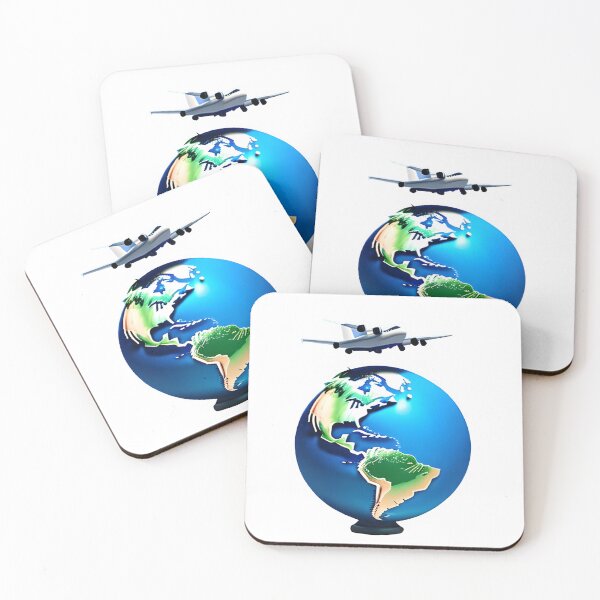 Item preview,  Airplane flying over the world designed and sold by mtamri.