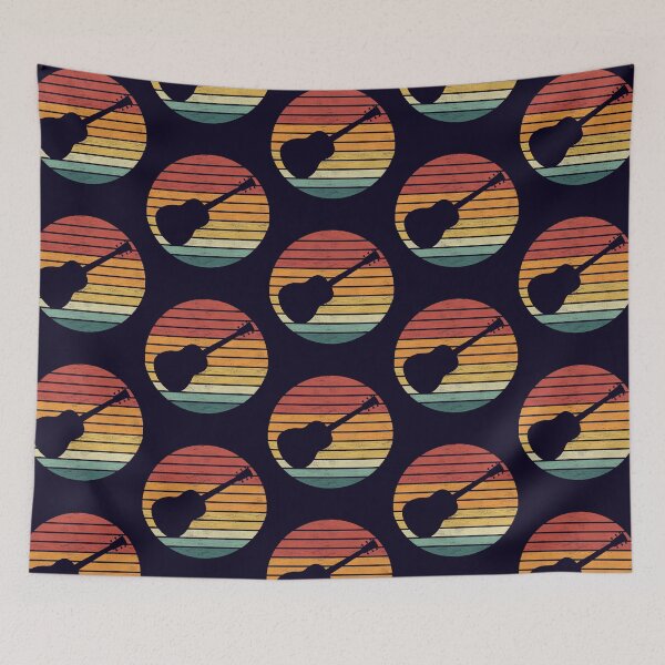 Item preview, Guitar Lover - Vintage Sunset - Guitarist designed and sold by Dapperly Tees.