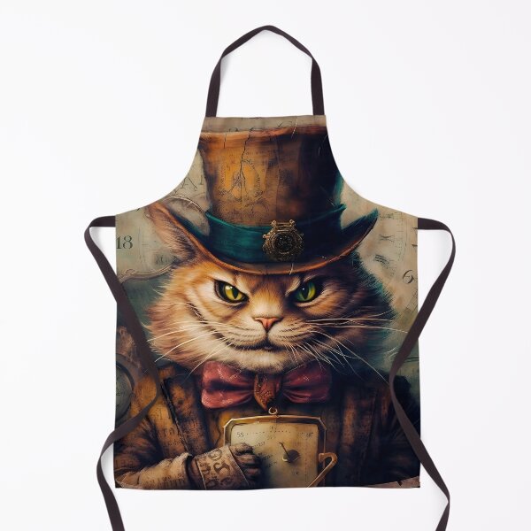 Item preview, Steampunk Cheshire Cat Retro Alice in Wonderland designed and sold by AIWanderer.