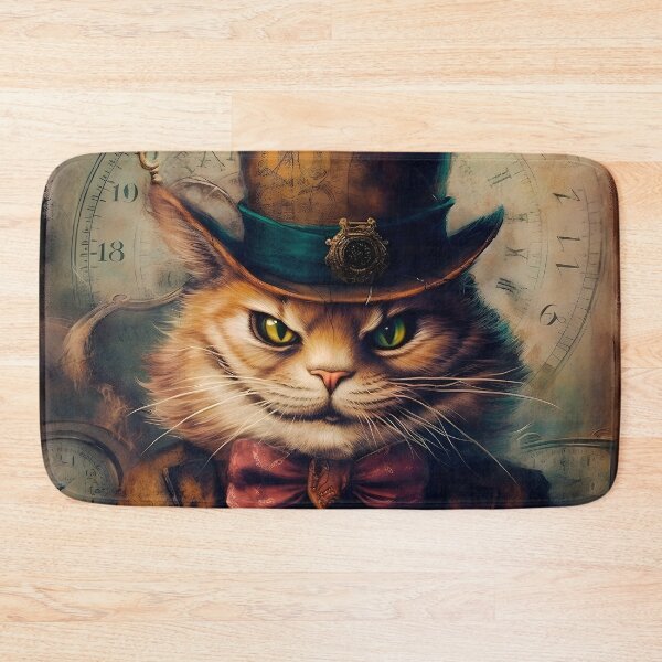 Item preview, Steampunk Cheshire Cat Retro Alice in Wonderland designed and sold by AIWanderer.