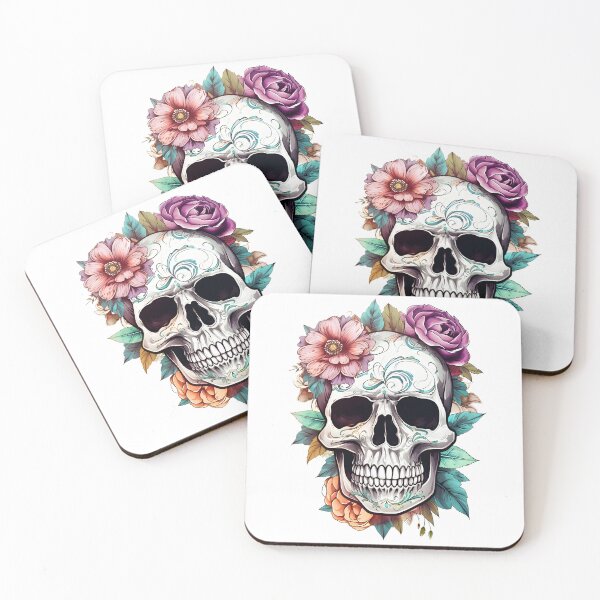 Item preview, Skull And Flowers 1 designed and sold by Patrick Brodeur.