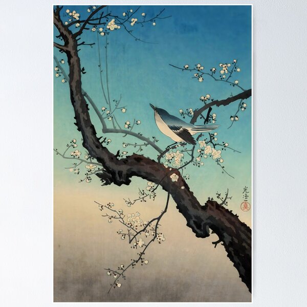 Item preview, bush warbler and plum blossoms-Tsuchiya Koitsu designed and sold by outdoorway.