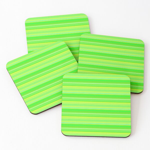 Item preview, Monochrome vibrant green tones stripes |  Green hues horizontal striped designed and sold by lausn.
